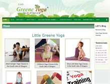 Tablet Screenshot of littlegreeneyoga.com